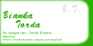 bianka torda business card